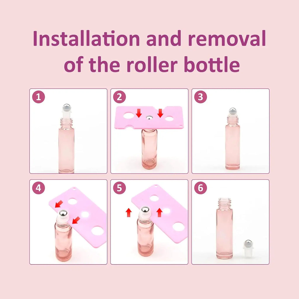 14-Pack 10ml Glass Roller Bottles for Essential Oils & Perfume Glass Roller Bottles QXL