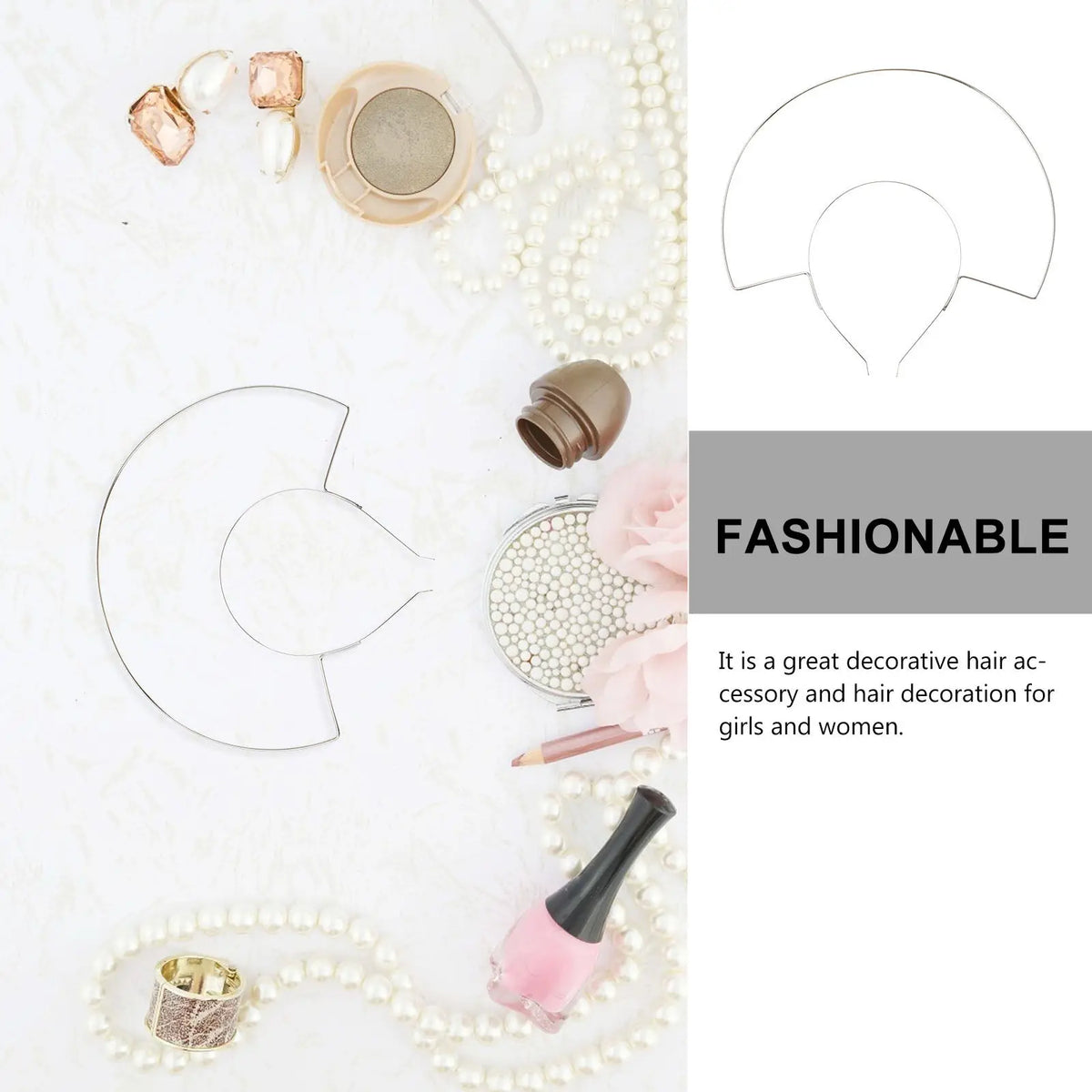 Elegant Iron DIY Headband | Wedding, Party & Cosplay Hair Hoop DIY Hair Headband QXL