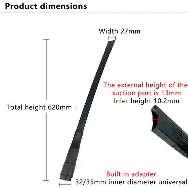 35mm–32mm Vacuum Hose Adapter | Flexible Crevice Tool Vacuum Cleaner Accessory QXL