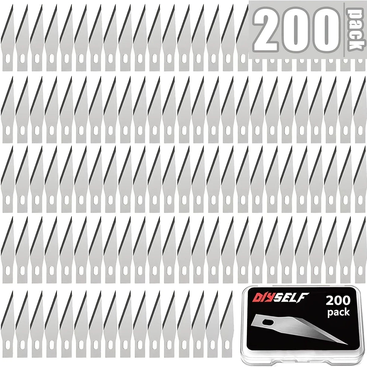 #11 Craft Knife Blades 100/200/300-Pack | High Carbon Steel Craft Knife Blades QXL 200PCS