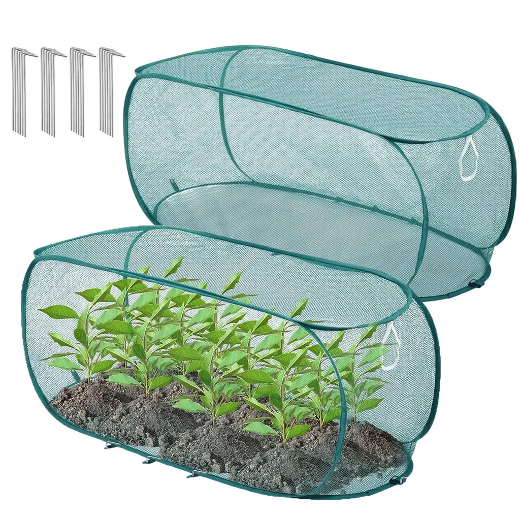 2-Pack Pop-Up Plant Protection Netting | Bird & Animal Barrier Garden Plant Netting QXL