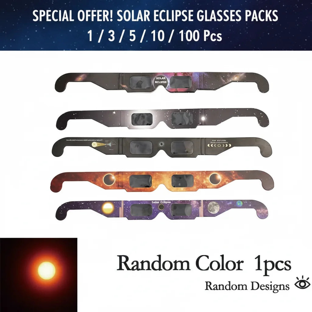 Solar Eclipse Glasses Anti-UV Safe Viewing – Adults & Kids Eclipse Viewing Glasses QXL