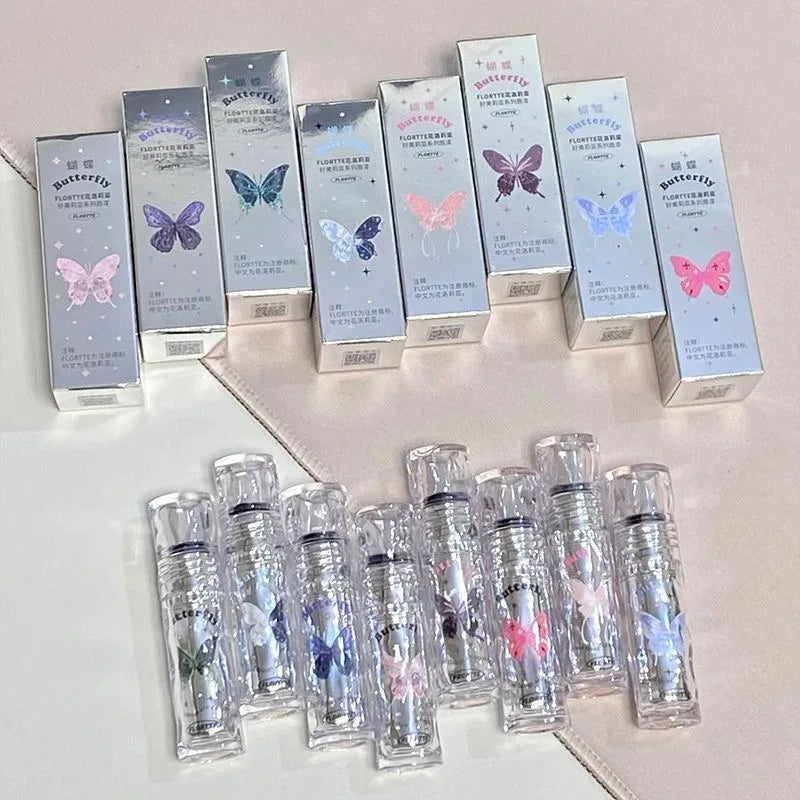 FLORTTE Mirror Gloss Lip Oil | Waterproof Long-Lasting Tint Lip Gloss Oil QXL