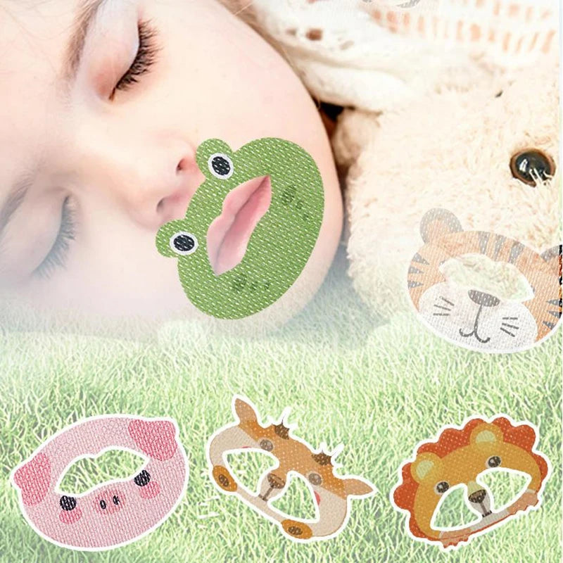 30-Pack Kids Cartoon Mouth Breathing Tape Sleep Stickers Kids Sleep Aid Tape QXL