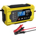 EAFC 12V 6A Smart Battery Charger | Digital Pulse Repair Battery Charger QXL EU Plug Yellow