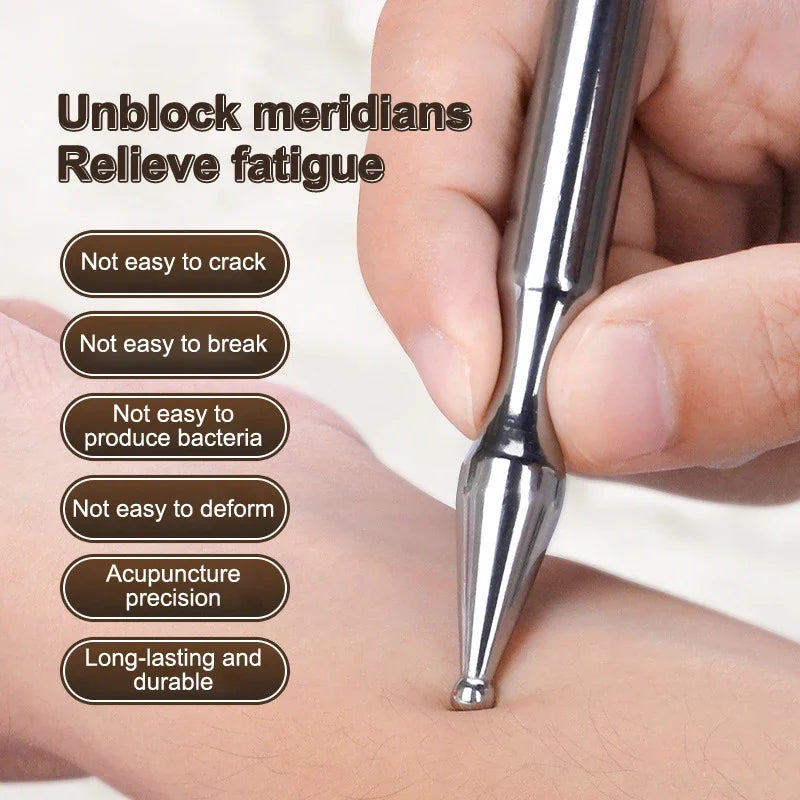 Stainless Steel Acupressure Wand | Reflexology Massage Tool Acupressure Massage Wand QXL