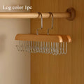 Wooden Suit Hanger with 8 Metal Hooks | Retro Finish Wooden Suit Hanger QXL Log color 1pc
