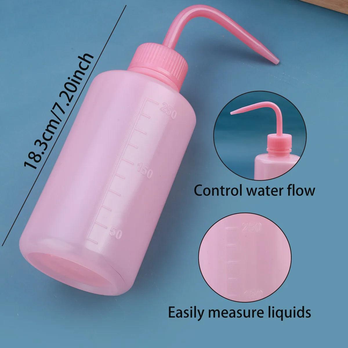 250ml Squeeze Squirt Bottle Narrow Mouth & Scale | RANCAI Squeeze Squirt Bottle QXL
