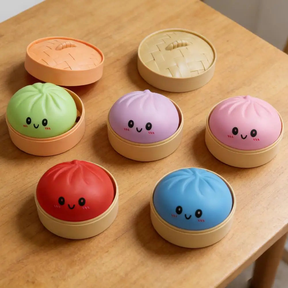 Dumpling Squishy Stress Ball | Sensory Squeeze Toy Gift Squishy Stress Toy QXL