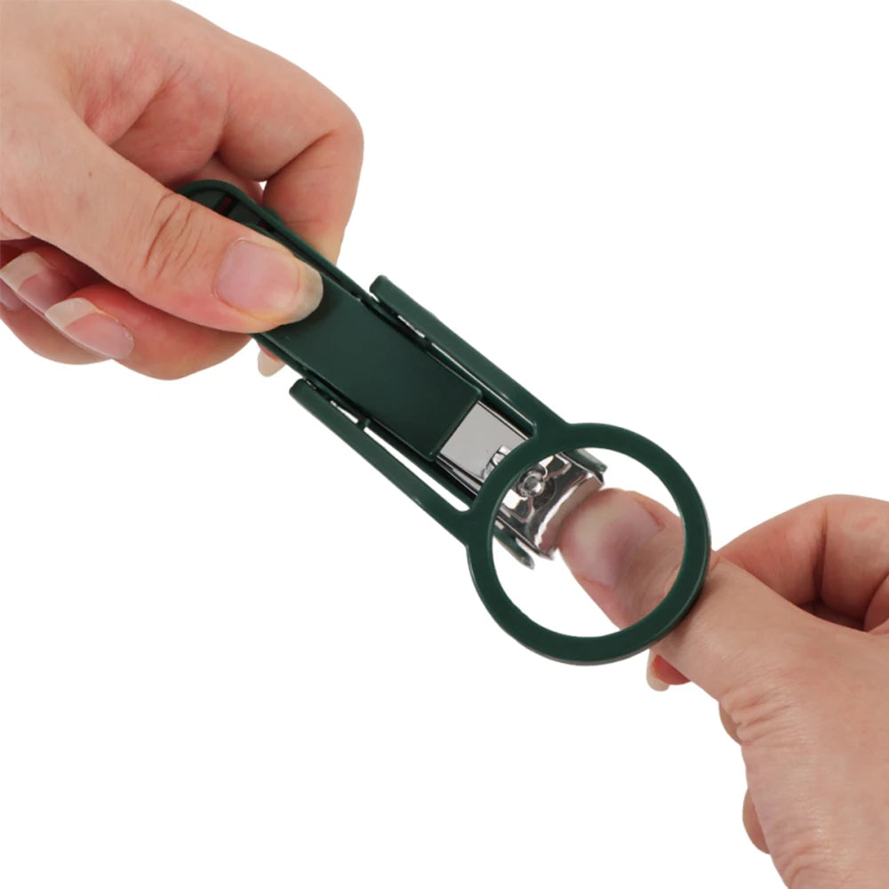 Stainless Steel Nail Clipper with Magnifying Glass & Anti-Splash Nail Clipper QXL