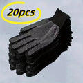 20-Pack Nylon Knit Gloves | Non-Slip Grip for Outdoor Sport Outdoor Sport Gloves QXL black