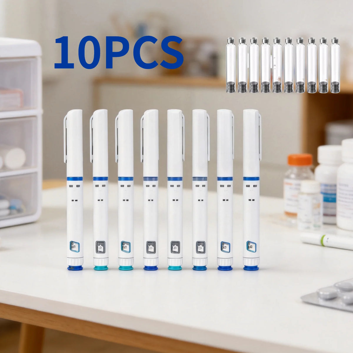 10-Pack Disposable Sterile Injection Pens 60IU 3ml Dose Control Disposable Injection Pen QXL