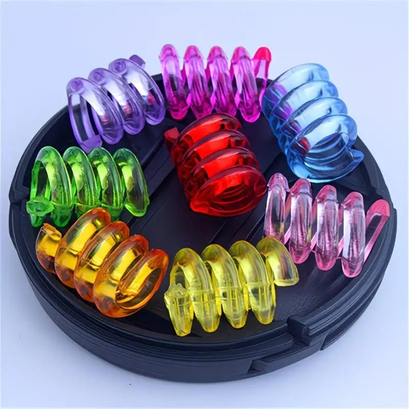 100-Pack Colorful Transparent Hair Beads | Large Hole Braiding Hair Braiding Beads QXL