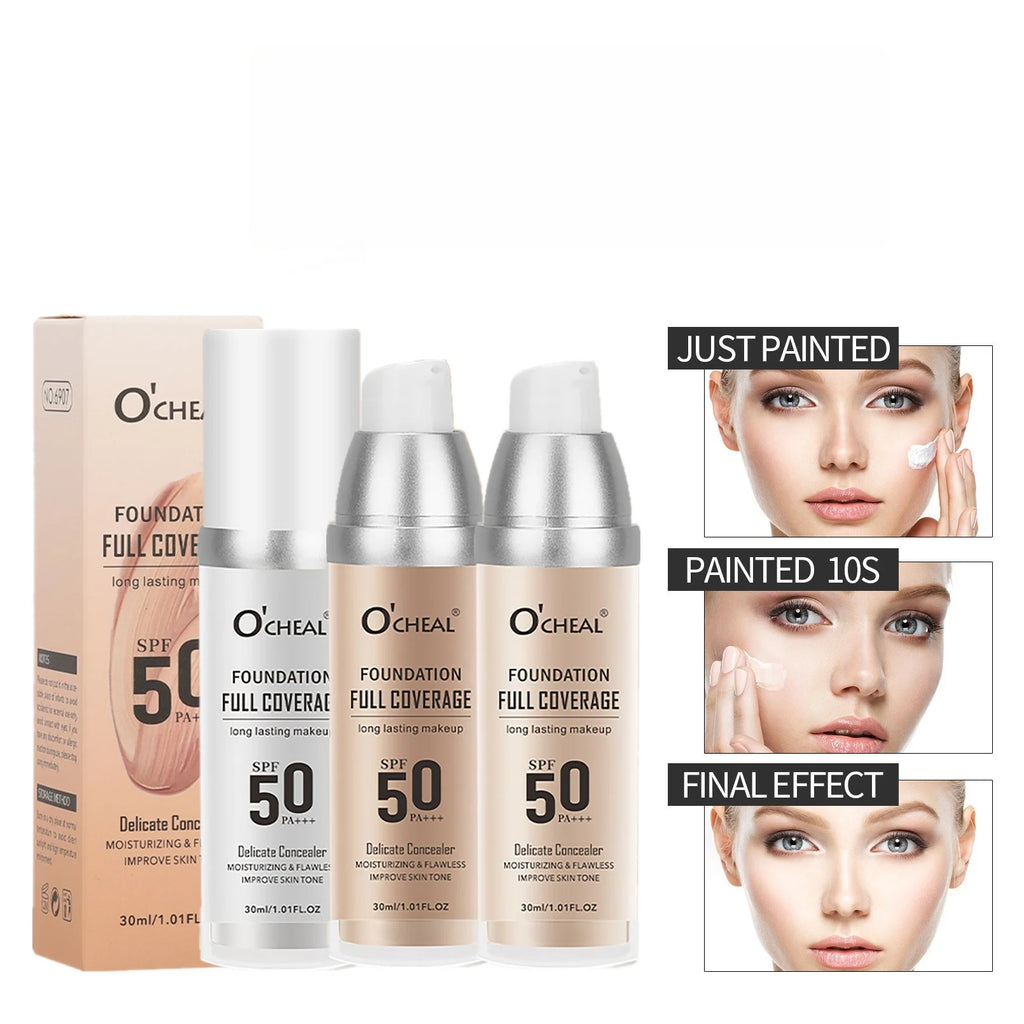 OCHEAL Color-Changing Liquid Foundation | Full Coverage 30ml Liquid Foundation QXL