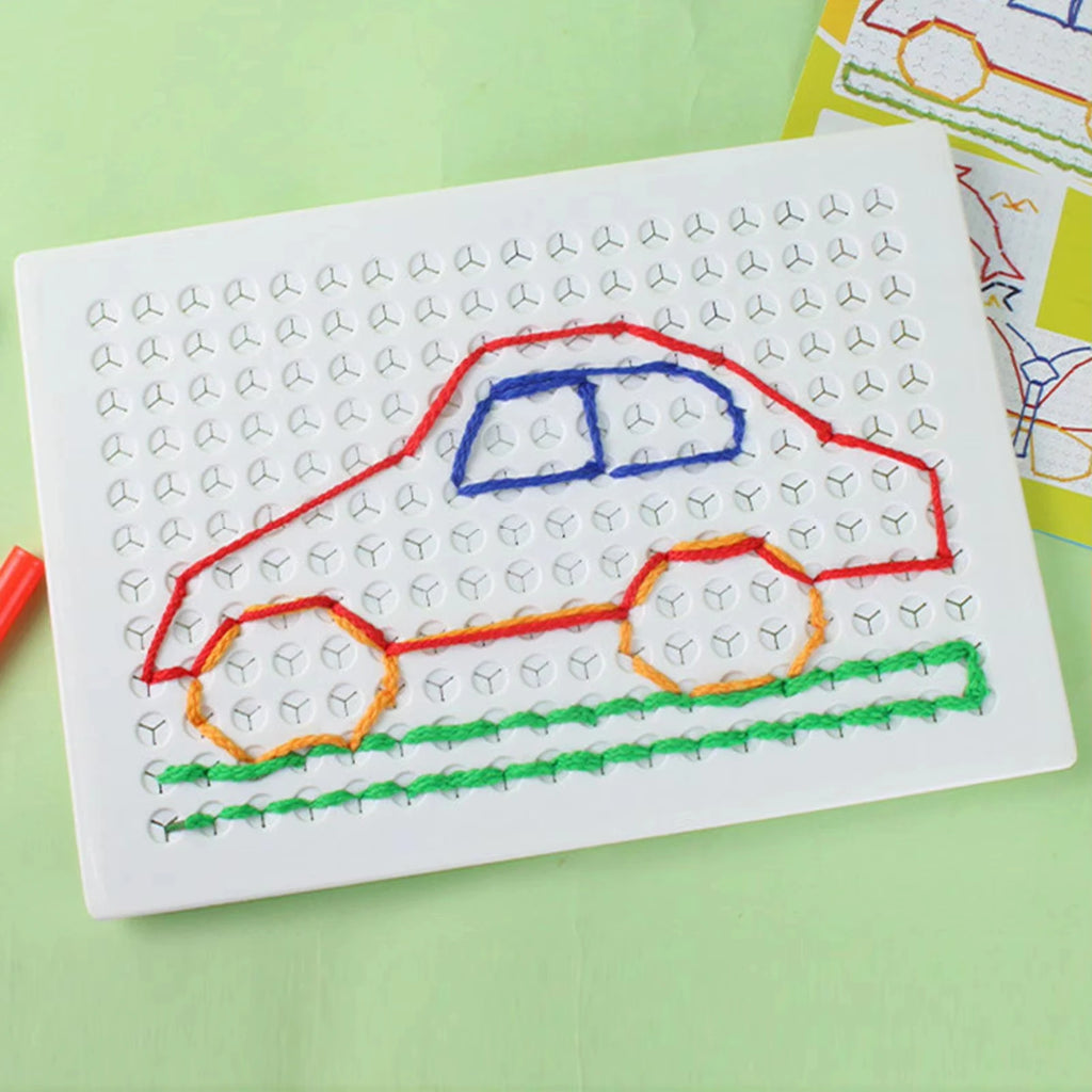 Kids Lacing & Weaving Board Set | Needle & Thread Sewing Kit Kids Weaving Kit QXL