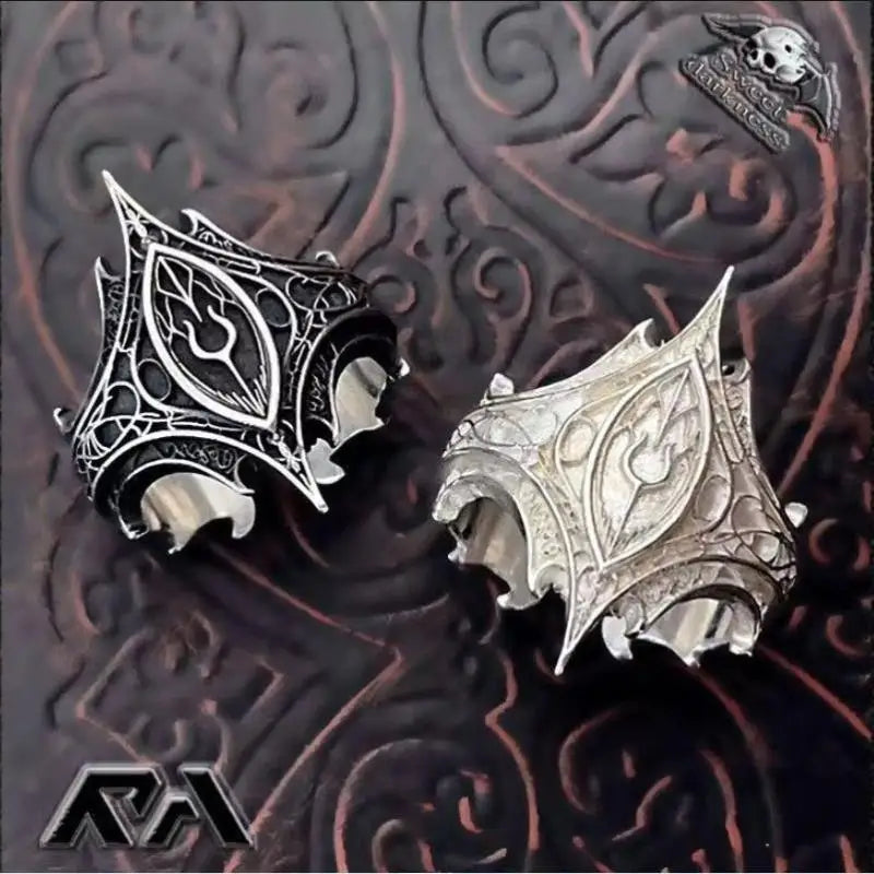 Vintage Gothic Open Ring | Unisex Irregular Pattern Jewelry Gothic Fashion Ring QXL
