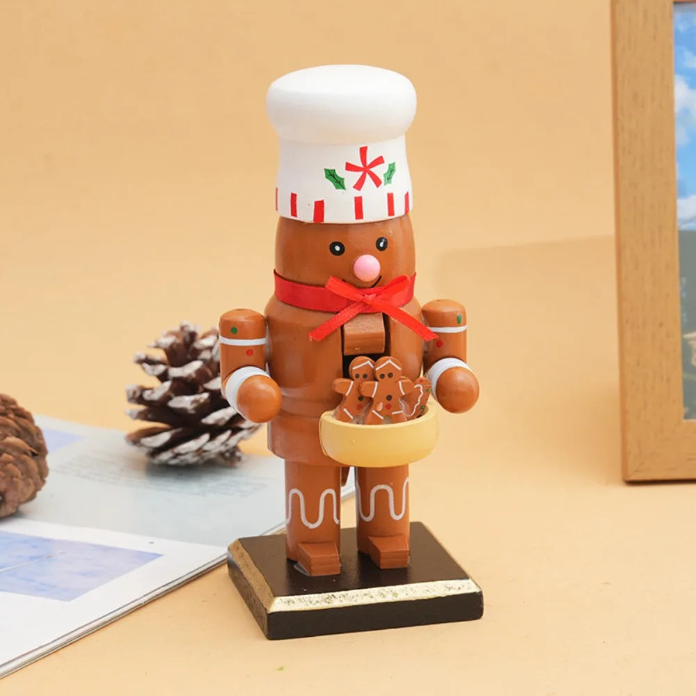 4-Pack Wooden Christmas Nutcracker Soldier Figurines 16cm Christmas Figurine Set QXL