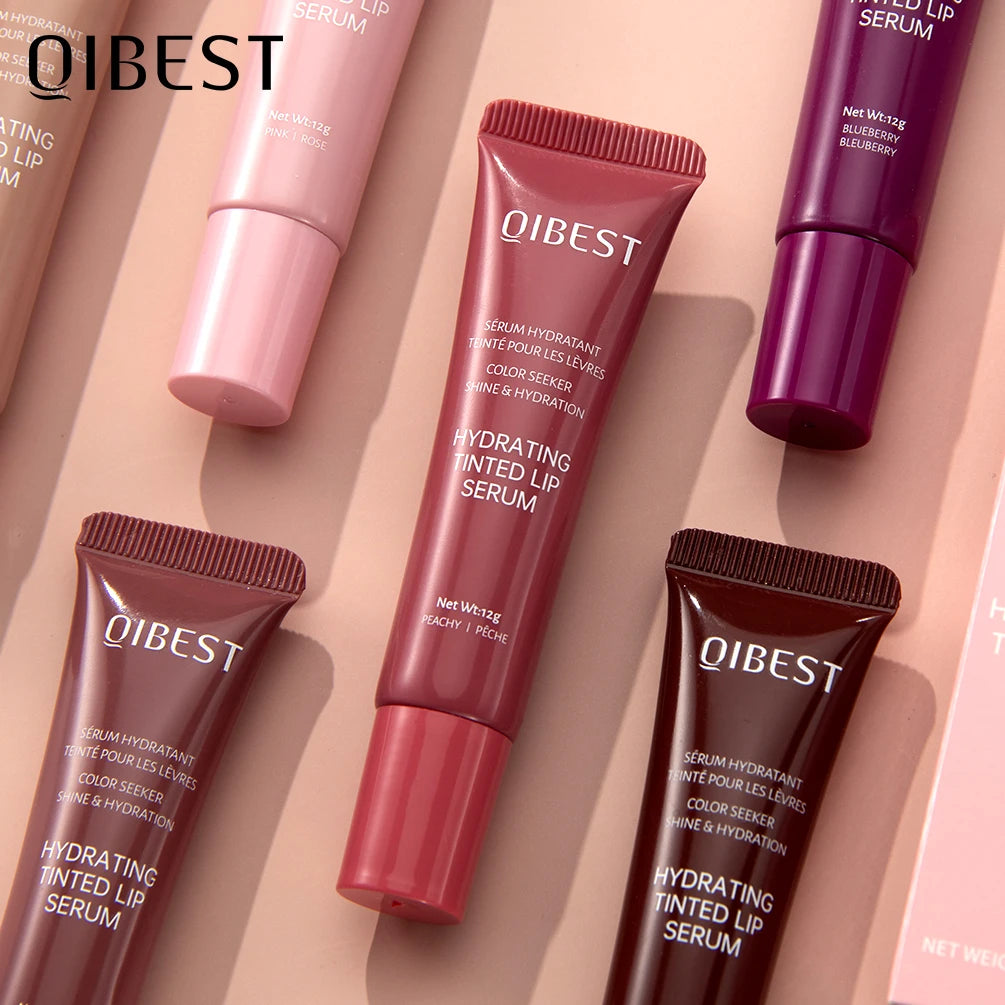 QIBEST Jelly Lip Oil Balm – Tinted Gloss & Hydrating Lip Stain Tinted Lip Gloss QXL