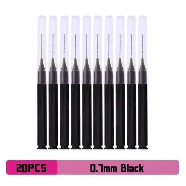 20-Pack Orthodontic Interdental Brushes for Braces & Gaps Interdental Brushes QXL M356 black 20pcs