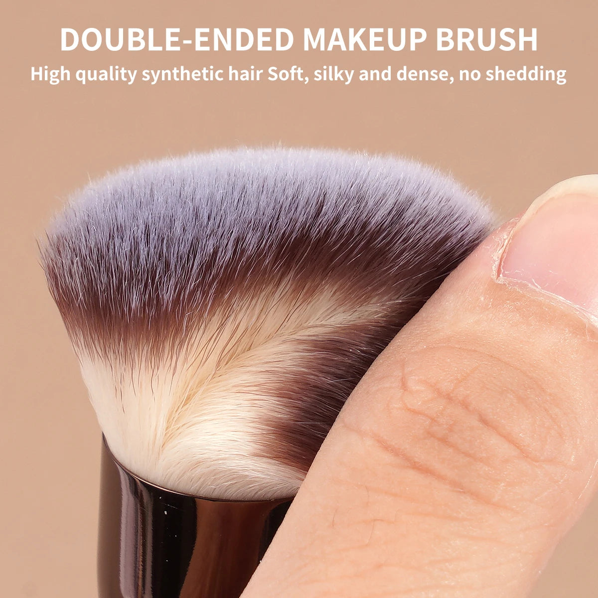 MAANGE Double-Ended Contour & Foundation Brush | Vegan Double-Ended Makeup Brush QXL
