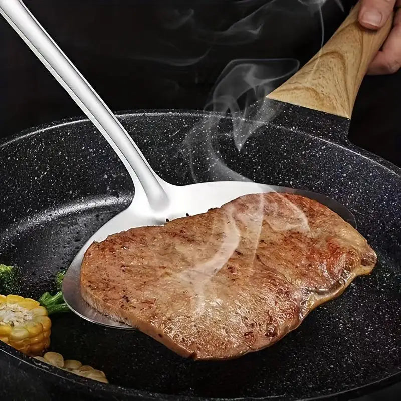 Large Stainless Steel Fish Spatula | Slotted Turner Shovel Kitchen Spatula QXL