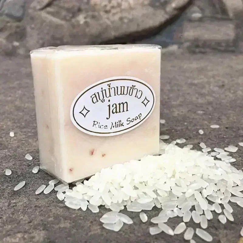 JAM Rice Milk & Goat Milk Handmade Soap | Brightening 4-Pack Handmade Bar Soap QXL