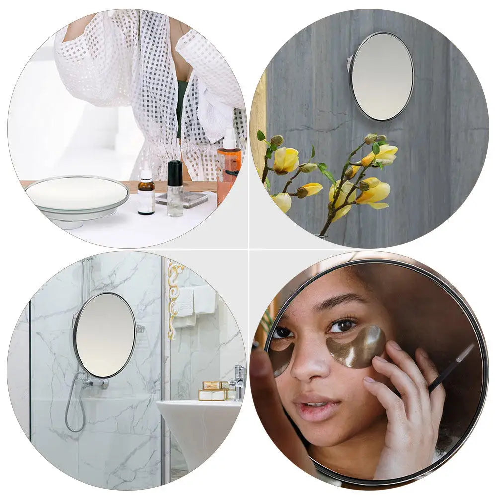 2-Pack 20X Magnifying Suction Cup Makeup Mirror | Round Magnifying Makeup Mirror QXL
