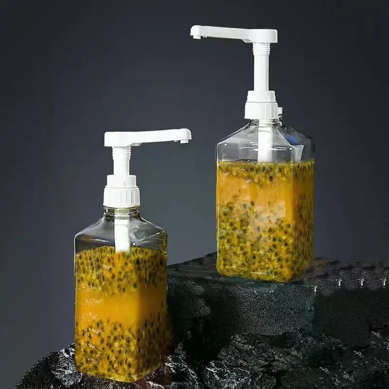 1600ml Honey & Syrup Pump Dispenser Bottle with Scale Liquid Dispenser Bottle QXL