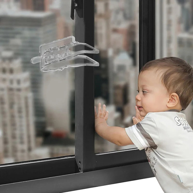 5-Pack Child Safety Window Locks | Self-Adhesive Sliding Stopper Child Safety Lock QXL