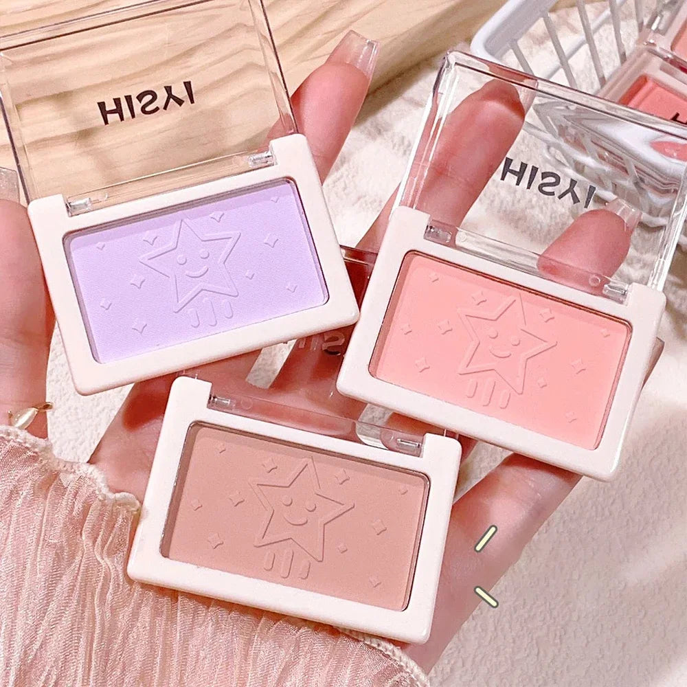 HISYI Peach Powder Blush | Matte Soft Mist Natural Finish 6 Shades Powder Blush QXL