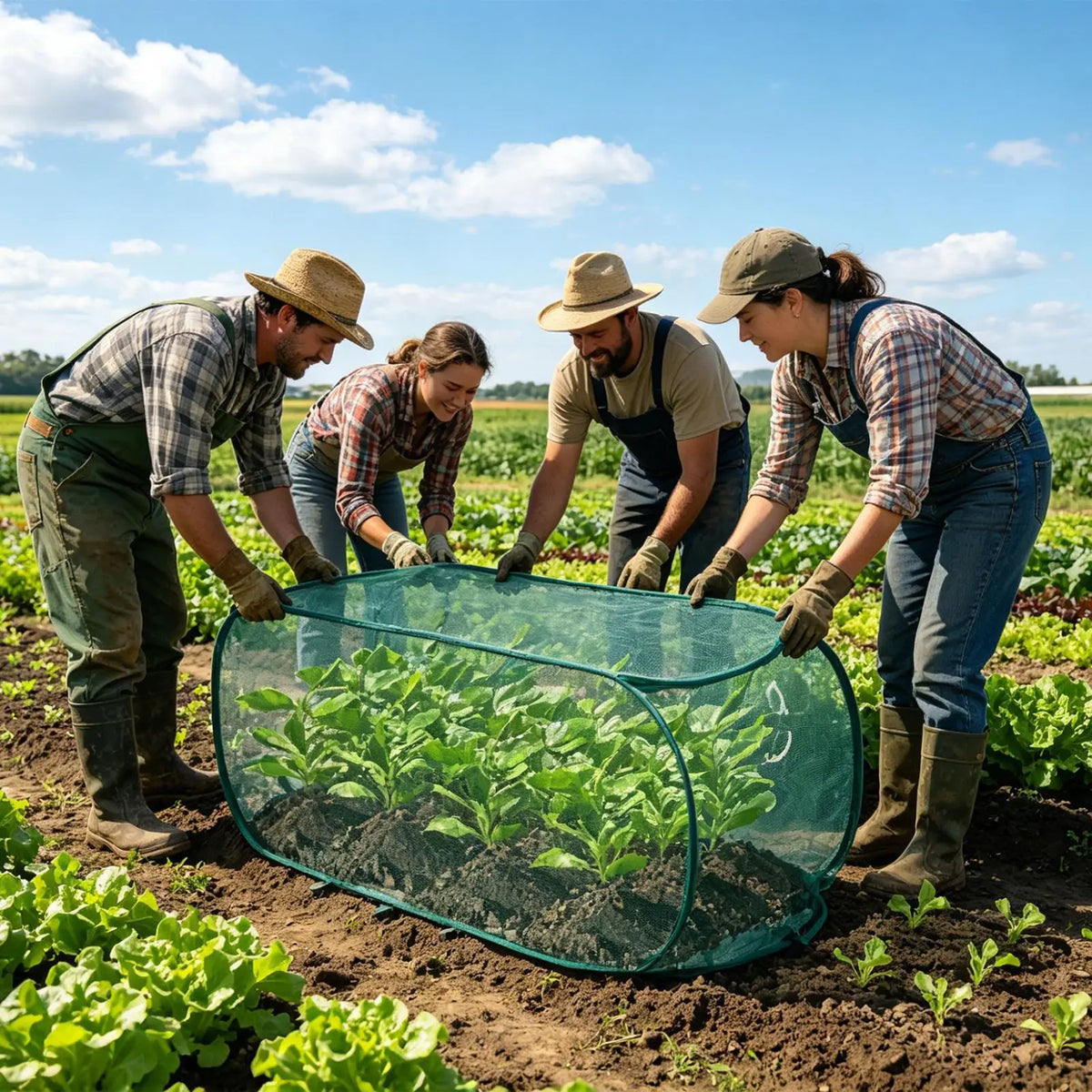 2-Pack Pop-Up Plant Protection Netting | Bird & Animal Barrier Garden Plant Netting QXL
