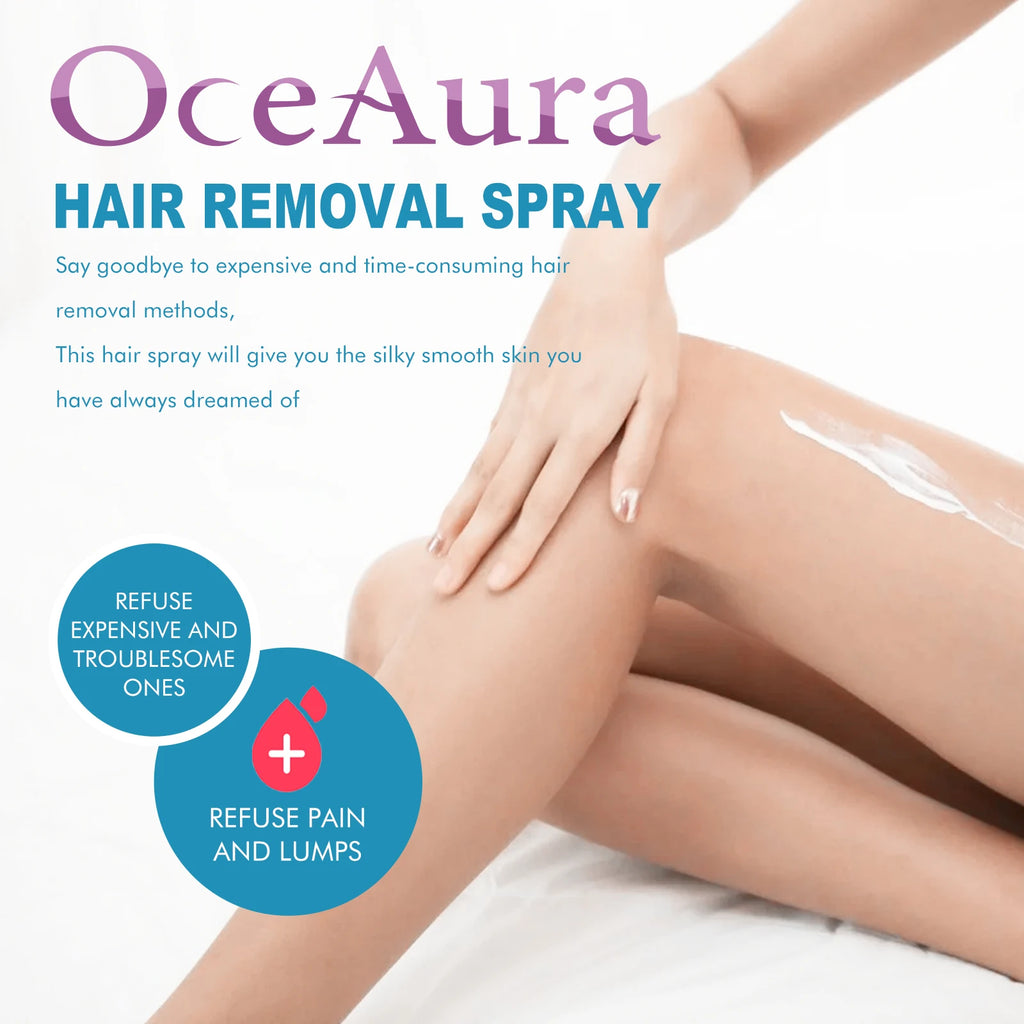 OceAura Hair Removal Spray & Growth Inhibitor | Smooth Skin Depilatory Spray QXL