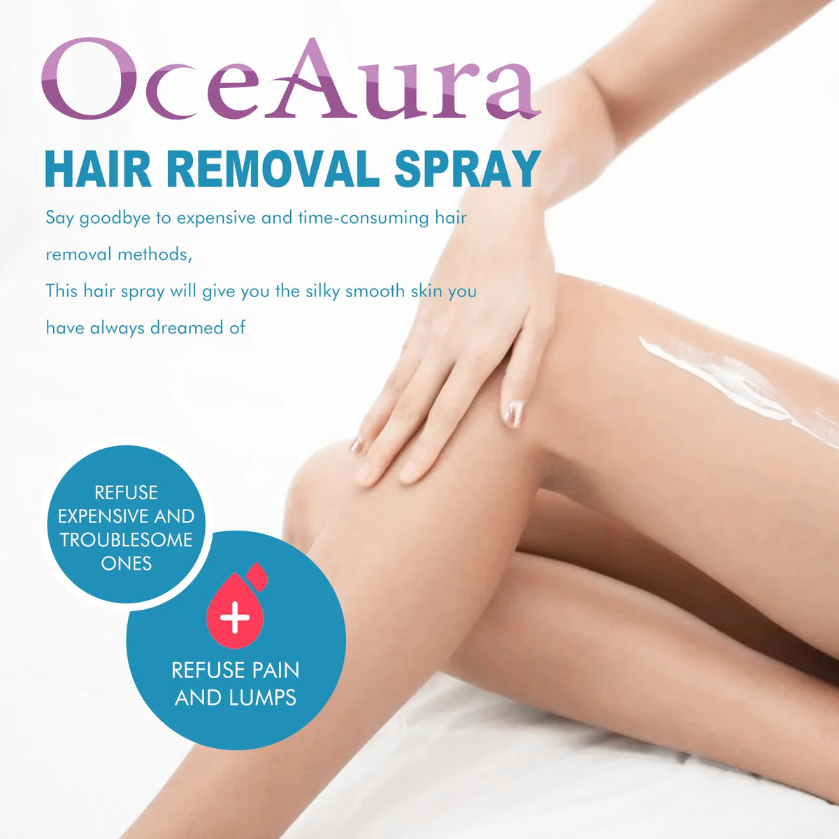 OceAura Hair Removal Spray & Growth Inhibitor | Smooth Skin Depilatory Spray QXL