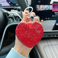 Double-Sided Diamond Compact Mirror Keychain | Travel Mirror Compact Travel Mirror QXL Heart red
