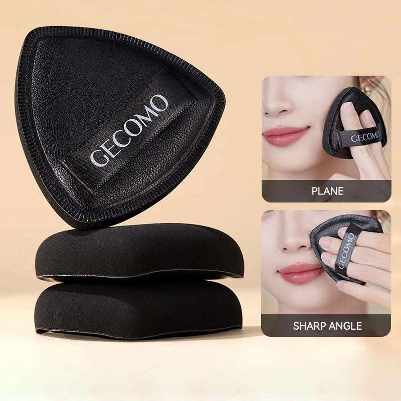 GECOMO Dual-Sided Black Triangle Beauty Sponge | Makeup Puff Makeup Sponge QXL