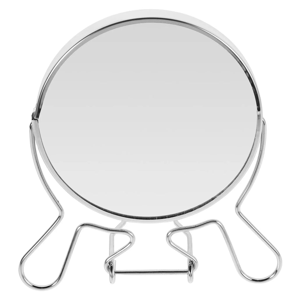 Dual-Sided Rotating Desktop Makeup Mirror | Metal Frame Desktop Makeup Mirror QXL