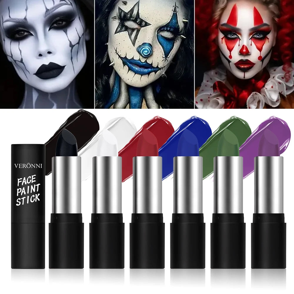 VERONNI 6-Color Face & Body Paint Stick | Halloween Cosplay Face & Body Paint Stick QXL