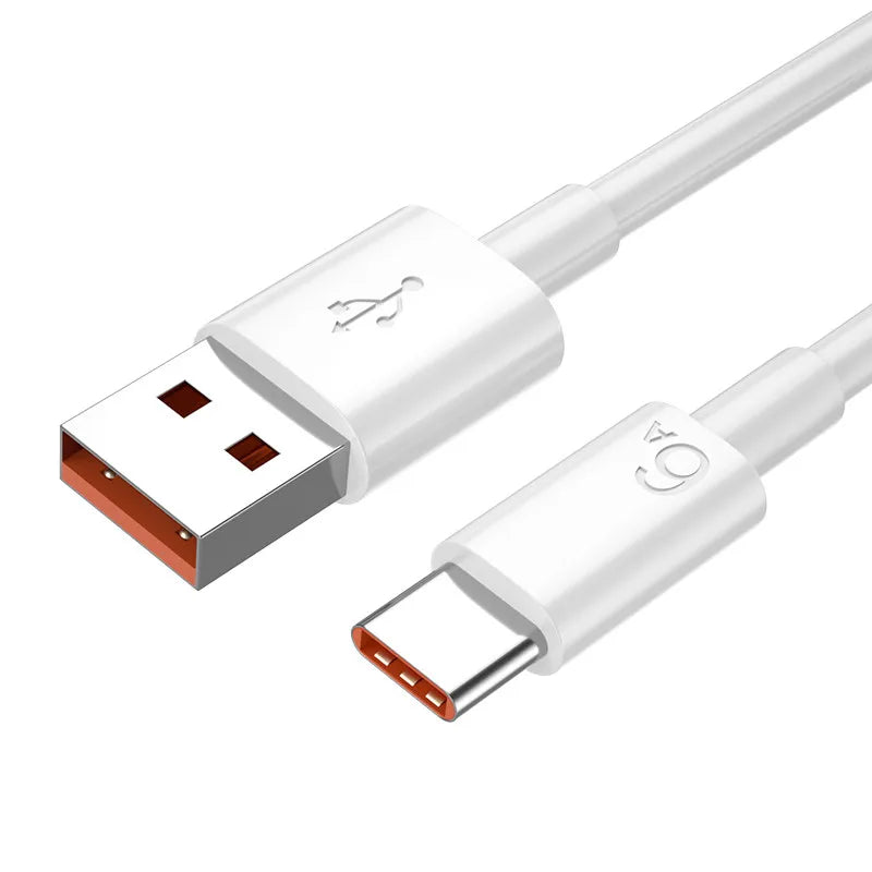 66W 6A USB-A to USB-C Fast Charging Cable | CE Certified USB-C Charging Cable QXL USB to C 6A 1.8M