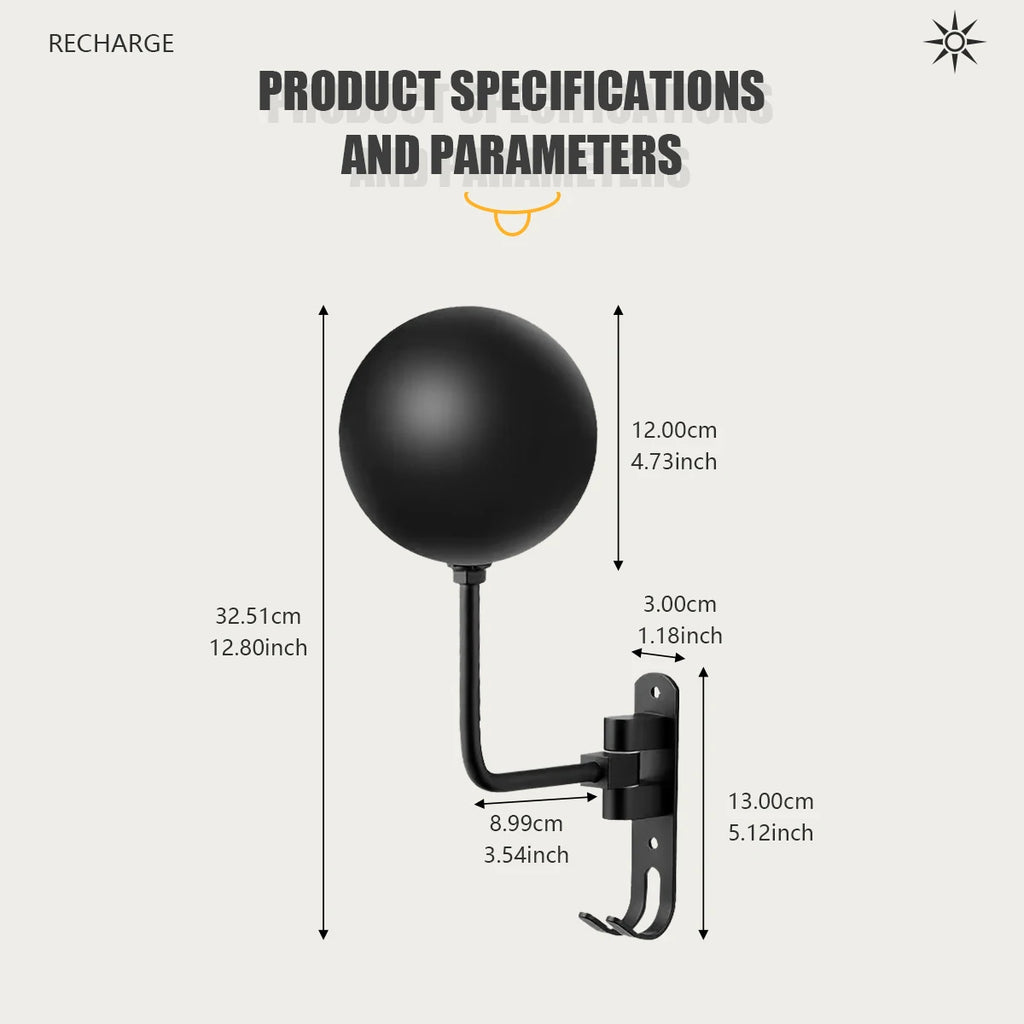 180° Rotating Wall-Mount Helmet Rack | Bike & Motorcycle Hook Wall Helmet Rack QXL
