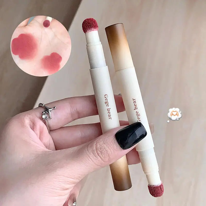 2-Pack Velvet Matte Lip Mud Stick with Sponge Applicator Matte Lip Stick Set QXL