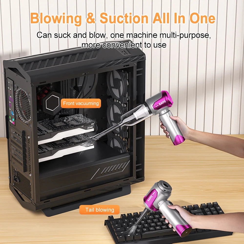 EAFC 16000Pa Cordless Handheld Vacuum & Air Blower for Car Cordless Handheld Vacuum QXL