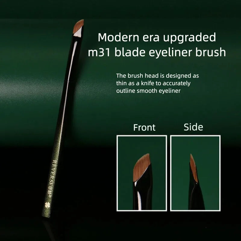 Ultra-Fine Angled Eyeliner & Eyebrow Brush | Portable M31 Angled Eyeliner Brush QXL