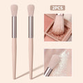 KOSSHOW 2-Pack Fluffy Highlight Brush Set | Shimmer & Glitter Highlight Makeup Brush QXL YELLOW