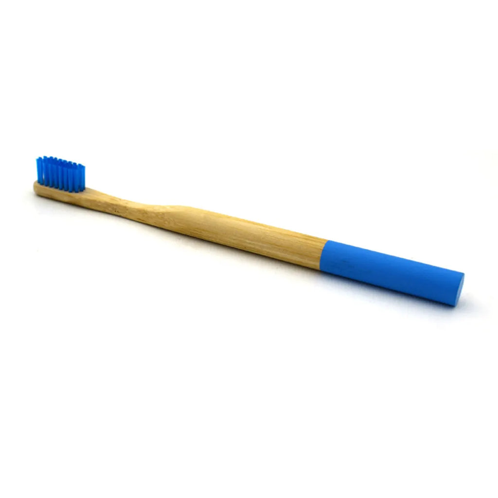 Blue Bamboo Toothbrush | Eco-Friendly Soft Bristle Adult Bamboo Toothbrush QXL