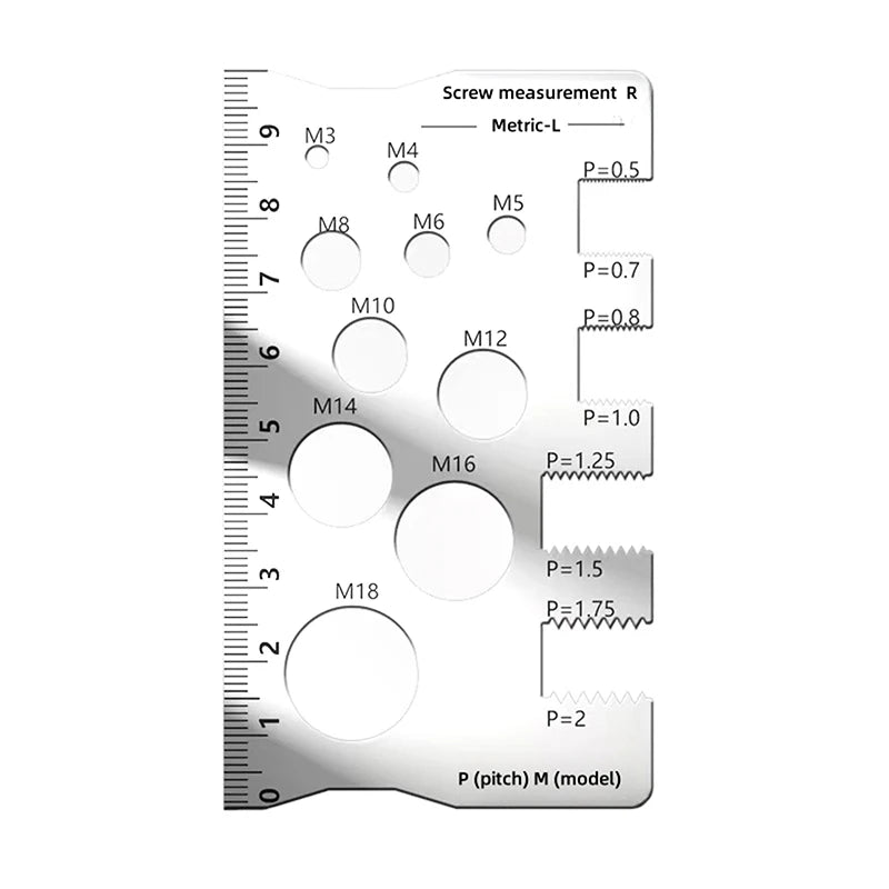 Stainless Steel Thread Pitch Gauge | Screw & Bolt Measuring Tool Thread Pitch Gauge QXL