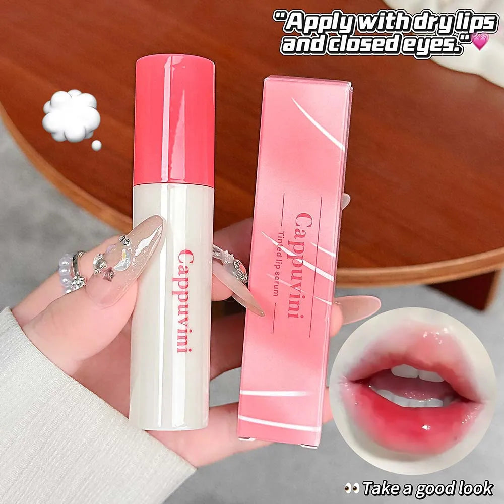 Tinted Lip Serum Oil | Glassy Mirror Lip Gloss & Hydrating Tint Tinted Lip Serum QXL