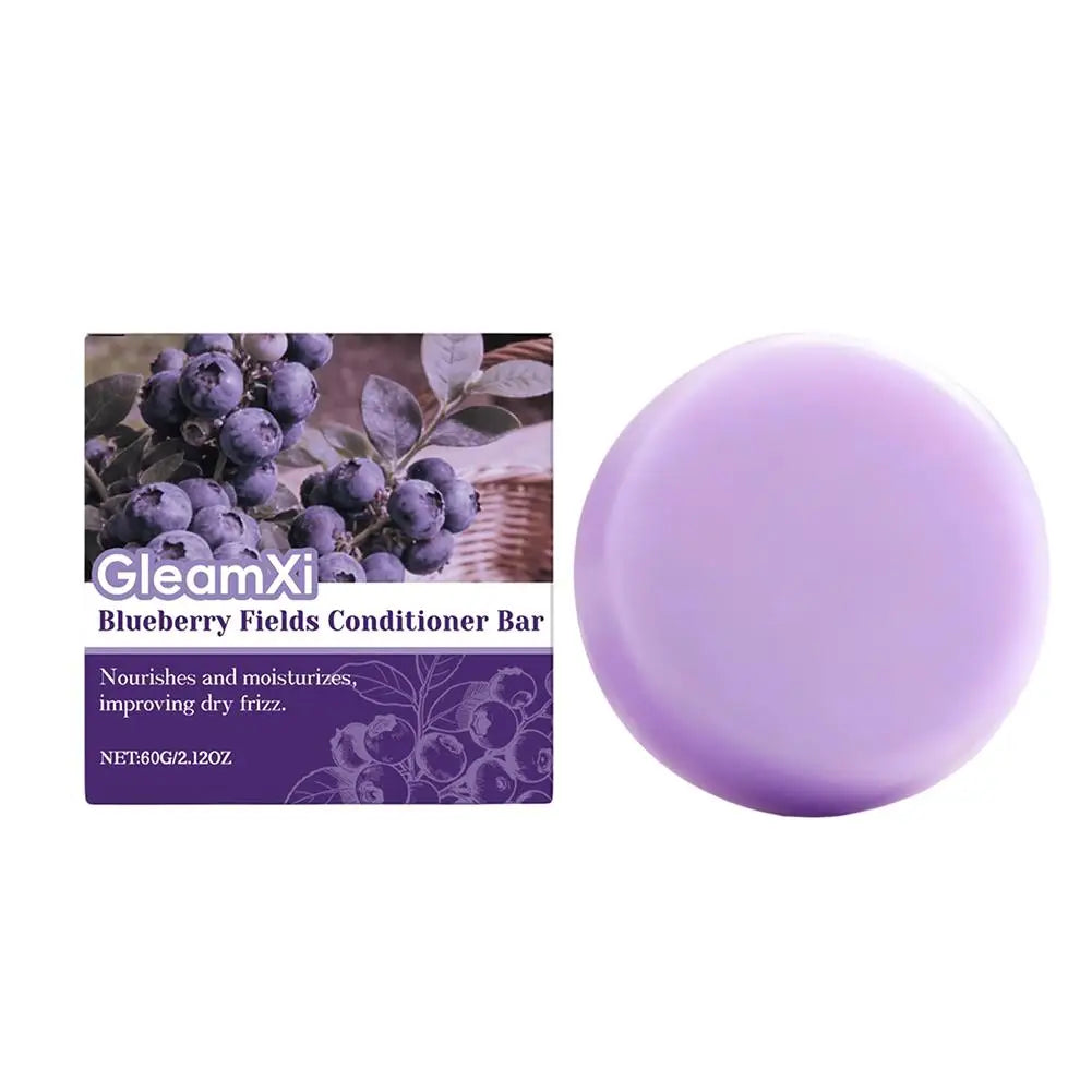 Blueberry Shampoo & Conditioner Bar Bundle | All Hair Types Solid Hair Bar Set QXL Conditioner