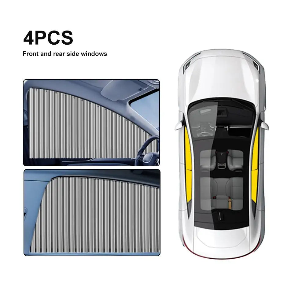 Car Side Window Sun Shade Blinds Set | UV Block & Heat Guard Car Window Sun Shade QXL D