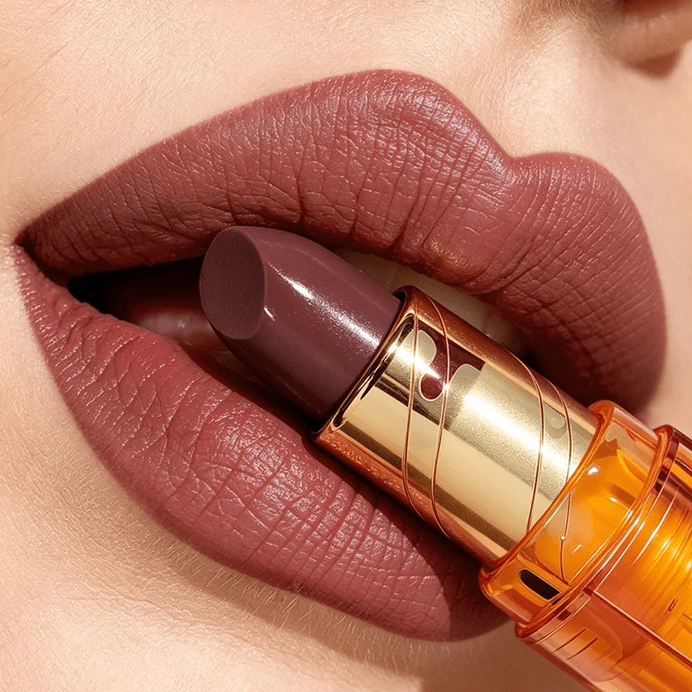 JUJU Dream Amber Tube Velvet Matte Lipstick | Nude Long-Lasting Matte Lipstick QXL