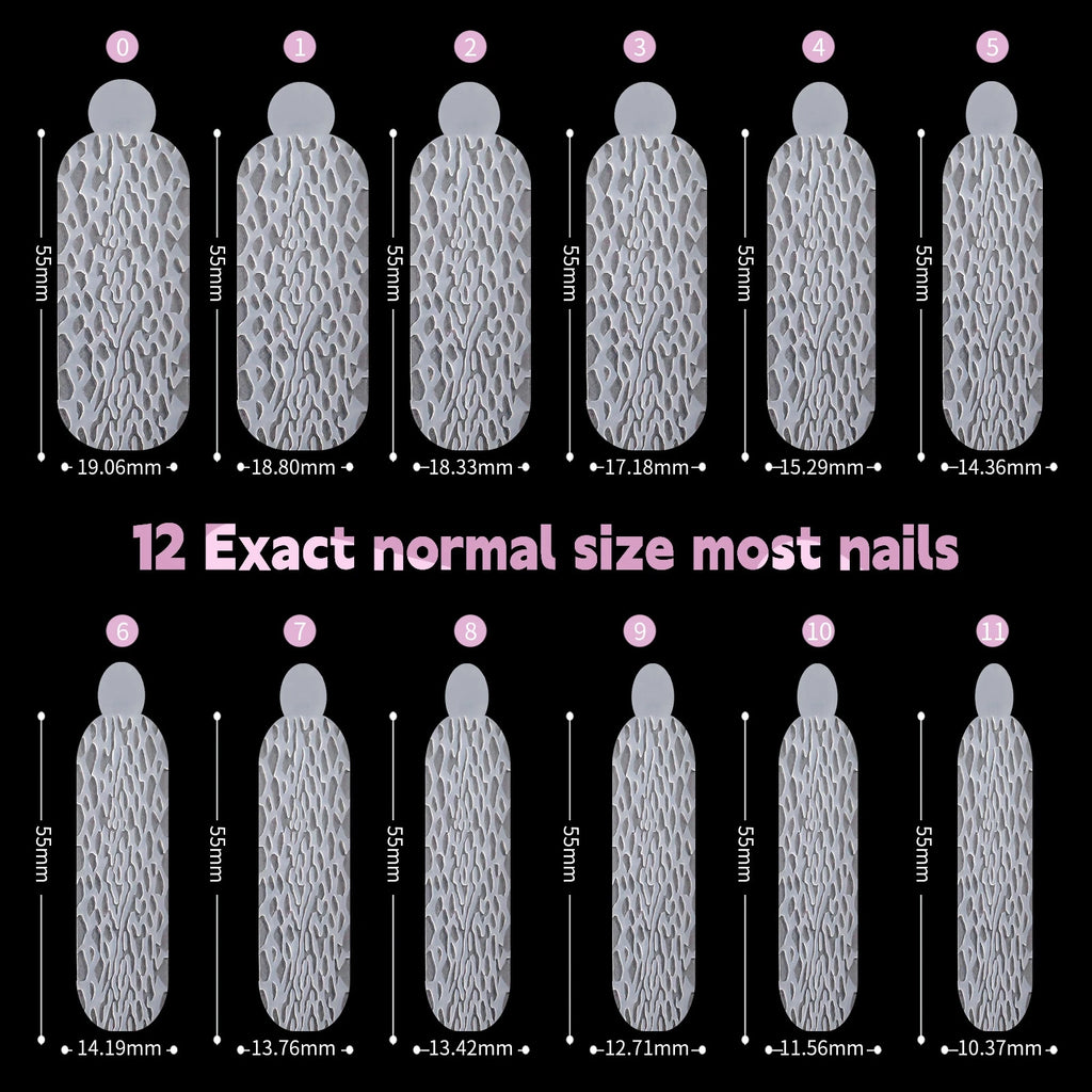 60-Pc Silicone Nail Art Molds | French Tips & 3D Gel Designs Nail Art Molds QXL